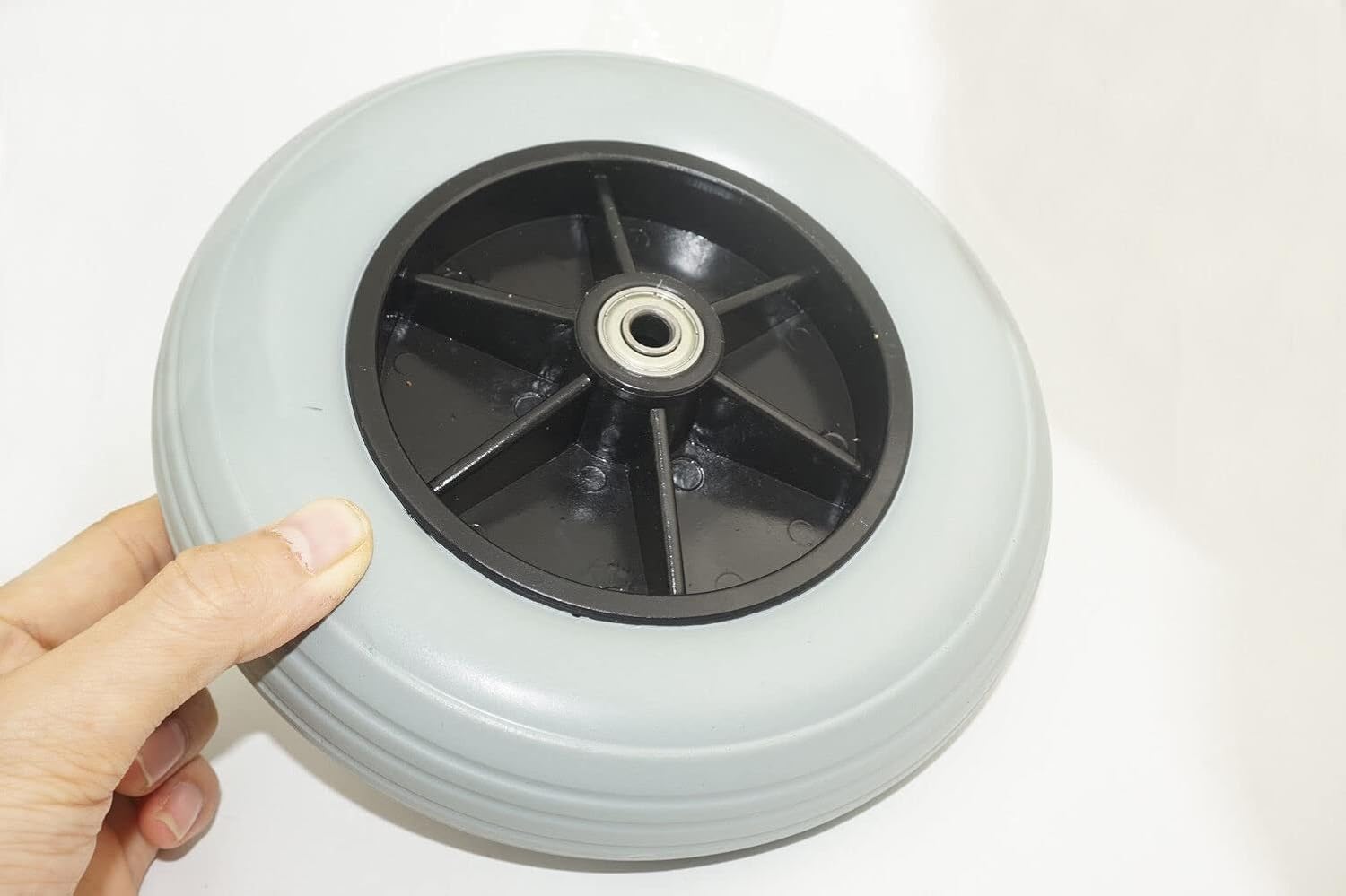 8" x 2" (200x50) Caster Solid Rubber Front Rear Caster Tires Wheels Assembly for Many Standard Wheelchairs Powerchairs/Electric Wheelchair Replace