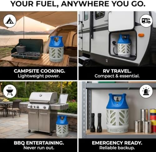 17lb Capacity Lightweight Composite Propane Tank