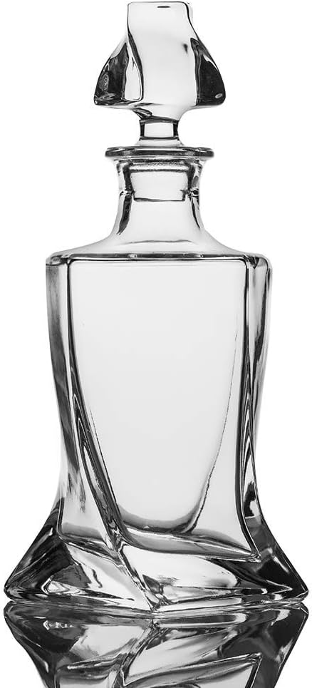Square 25oz Whiskey Decanter with Glass Stopper