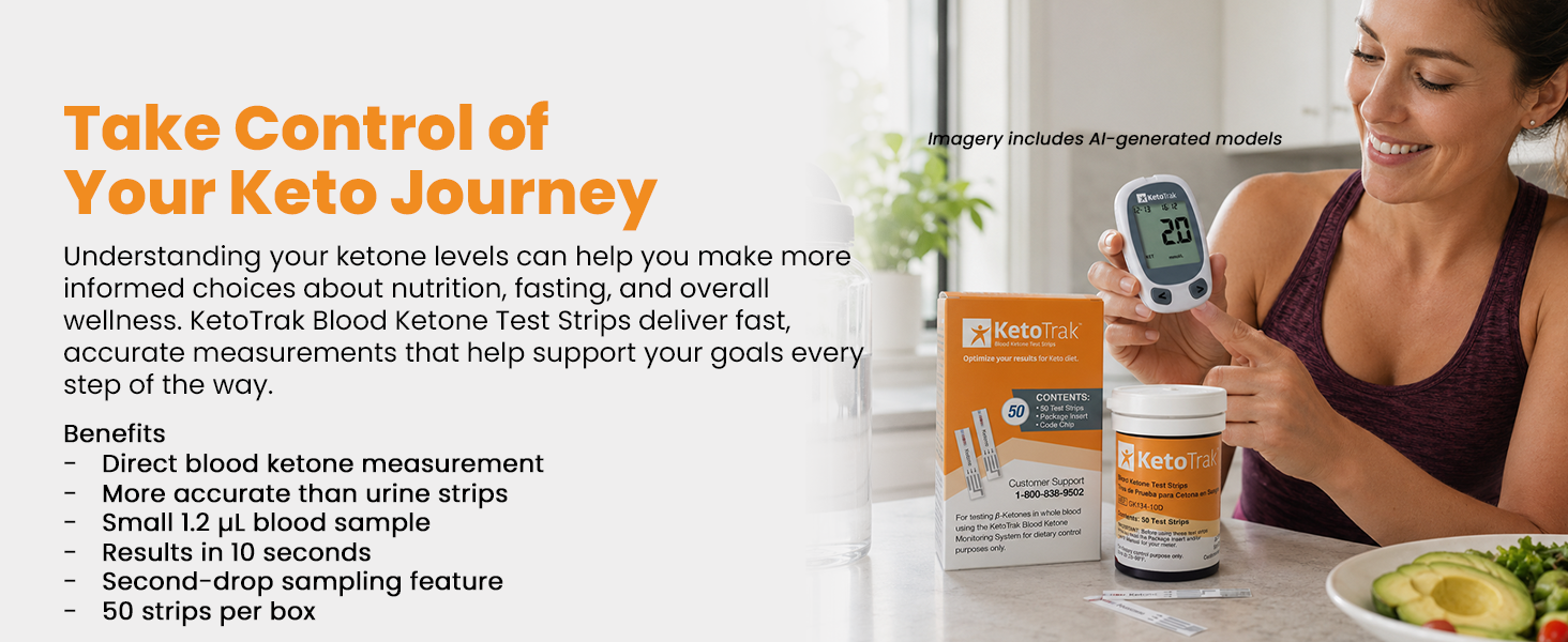 Blood ketone monitoring system supports informed ketone tracking for ketogenic lifestyle management