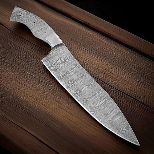 Poshland BBC-664 Custom Handmade Damascus Steel 8 Inches Chef blank Blade, kitchen blank blade