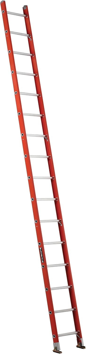 Louisville Ladder 12-Foot Fiberglass Step Ladder, 375-Pound Load Capacity, Type IAA, FS1312HD