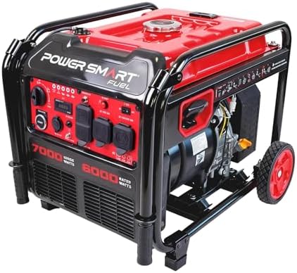 PowerSmart 4400-Watt Open Frame Inverter Generator, Gas Powered, CO-Sensor, Lightweight & Quiet for Home Use and Emergency Backup, Camping, EPA Compliant