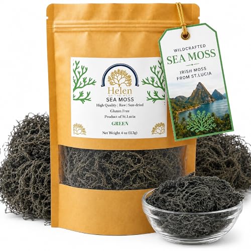 Wildcrafted Sea Moss | Gold - Purple - Green - Mixed | 100% Natural Irish Moss from St.Lucia | Mineral-Rich Superfood | 8oz Sun-Dried Moss | NO