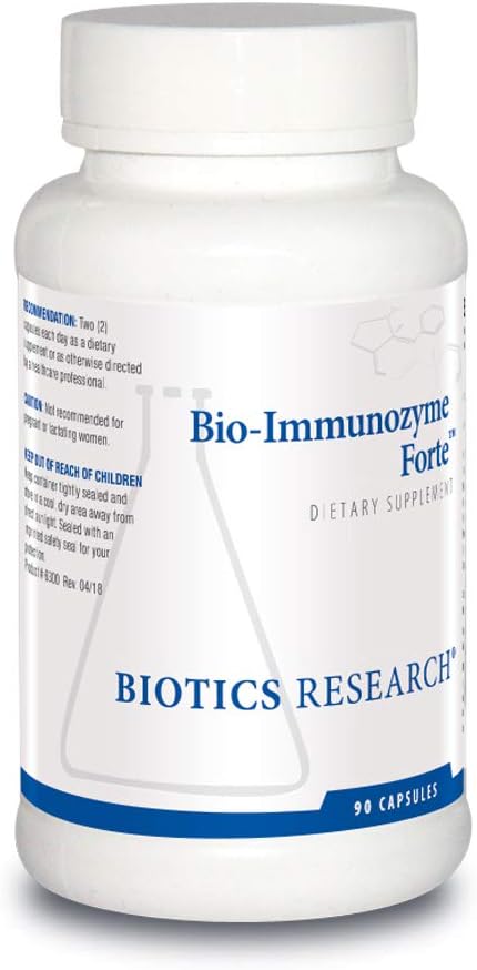 BIOTICS RESEARCH Bio Immunozyme Forte Multivitamin, Echinacea, Cayenne Pepper, Lactobacillus acidophilus, Botanicals, Probiotics, Amino Acids, Organs/Glandulars for Immune System Health 180 Capsules