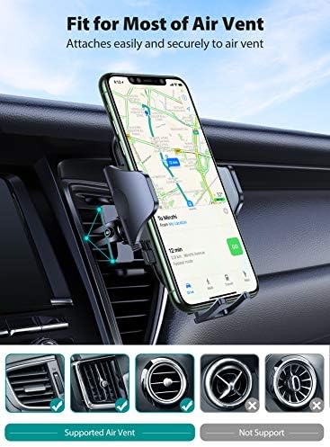 VICSEED Air Vent Clip for Car Mount, Twist-Lock Anti-Shake Vent Grip, 17mm (0.67inch) Ball Head Universal for Most Phone Mount for Car