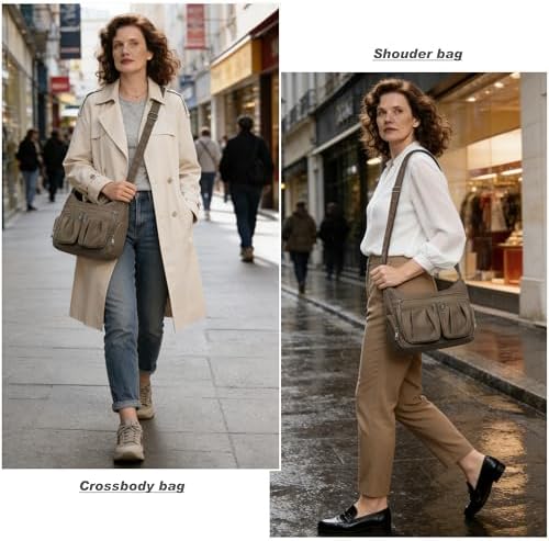 VOLGANIK ROCK Crossbody Purses for Women Shoulder Handbags Lightweight Waterproof Nylon Travel Bag Ladies Pocketbooks