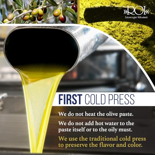 ROI Extra Virgin Olive Oil from Italy - Cucina Ligurian, First Cold Pressed, Pure, Polyphenol Rich Italian EVOO - 34 fl oz (1 Liter)
