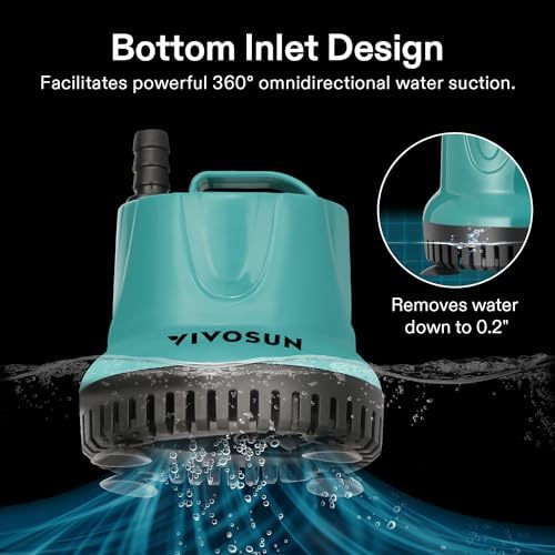 VIVOSUN 660GPH Sub Water Pump for Fish Tank, Pond, Aquarium, Hydroponics