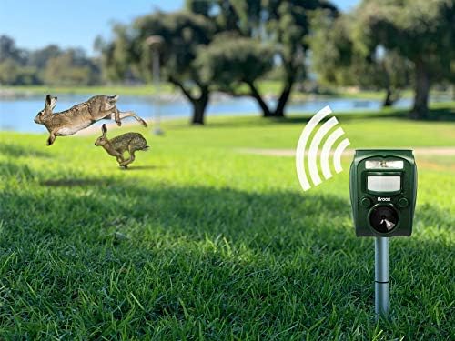Broox 2026 Upgraded Solar Animal Repellent, Cat Repellent Outdoor, Squirrel Repellent, Deer Repellent, Ultrasonic pest Repeller, Waterproof IP 65