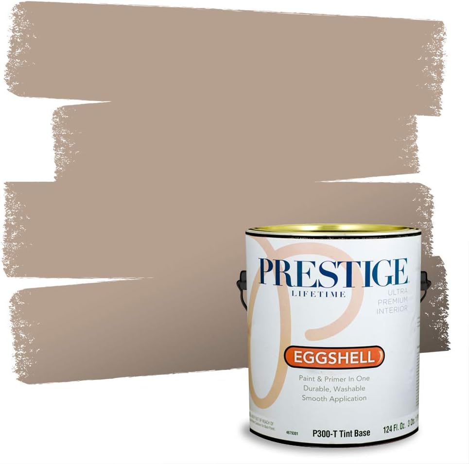 PRESTIGE Paints Exterior Paint and Primer In One, 1-Gallon, Flat, Comparable Match of Sherwin Williams* Sable*