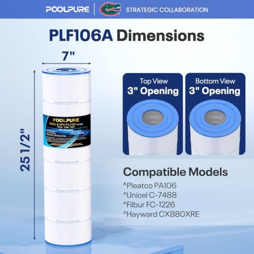 POOLPURE C4030 Pool Filter Replaces Hayward CX880XRE, Pleatco PA106, 4-Pack
