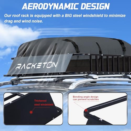 64”x39”x8” Roof Cargo Rack for SUV Car Trucks,Heavy Duty Cargo Basket Anti-Rust Top Luggage Rack