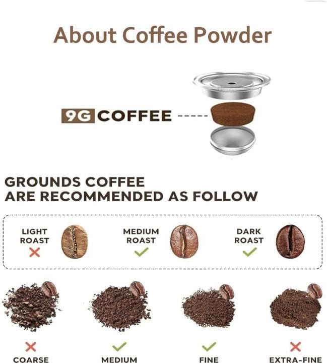 Stainless Steel Reusable Coffee Capsule, Metal Refillable Coffee Pod Brewing Espresso 70ML/2.40Z(SMALL), Compatible with N-espresso Ver-tuoPlus XN903/XN900 / Vertuo-line GCA1/ENV135/ENV150