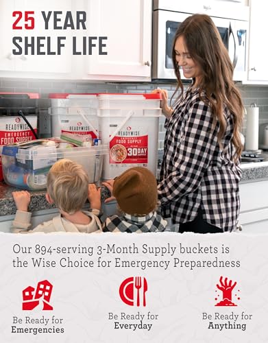 ReadyWise Emergency Food Supply - 72 Hour Survival Kit, 30 Servings of Protein Meals, Freeze Dried Food for Backpacking, Camping Essentials & Disaster Prepping Supplies, up to 25 Year Shelf Life