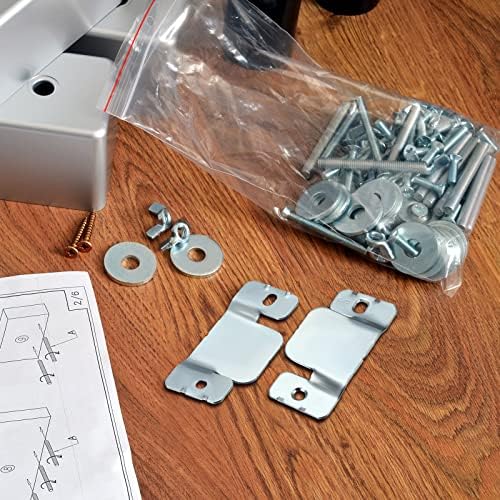 Mudder 4 Pieces Sectional Couch Connectors Metal Couch Clips Sectional Sofa Connector Interlocking Furniture Connector Bracket with Hardware