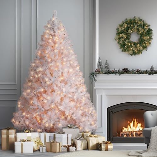 National Tree Company 7.5ft Pre-Lit Winchester Pine Christmas Tree | 500 Clear Lights, 1,198 Tips, Includes Stand, Artificial, Green