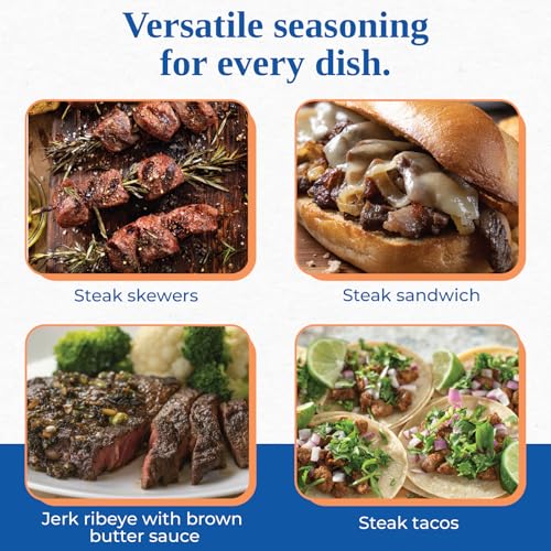 Chef Paul Magic Seasoning Blends Blackened Steak Magic | Bold Flavor for Steak & Beef | Gluten-Free Seasoning for Grilling, Roasting & BBQ | Spice Blend with Garlic & Chili | 20 oz (Pack of 1)