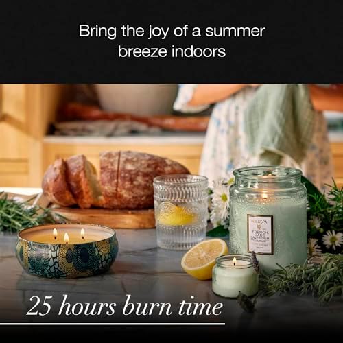 Voluspa Baltic Amber, Petite Candle Jar, 3.2 Ounce, 25 Hour Burn Time, Coconut Wax for Clean Burning, Handcrafted in the USA