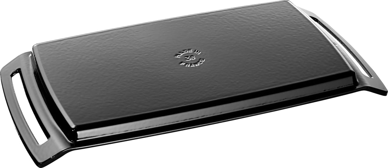 Staub Cast Iron 18.5 x 9.8-inch Plancha/Double Burner Griddle, Made in France