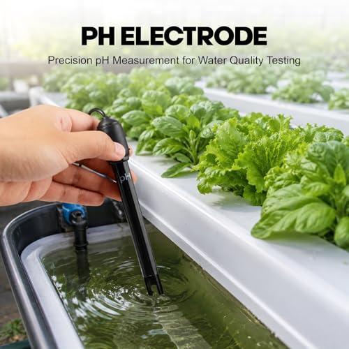 Long Body pH Electrode with BNC Socket Probe 300cm Cable 0-14pH for pH Meter, pH Controller pH Device Economical Sensor