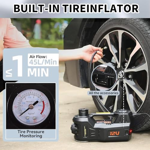 ROGTZ Electric Car Jack Hydraulic Kit 5T Tire Inflator Pump for Car Repair