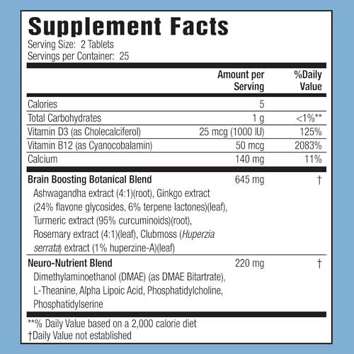 Applied Nutrition Healthy Brain All-Day Focus Cognitive Support (2 Pack)