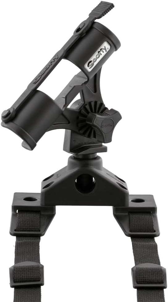 Scotty #267 Fly Rod Holder w/ #266 Float Tube Mount,Black | Fully Adjustable, 360 Degree Horizontal Rotation