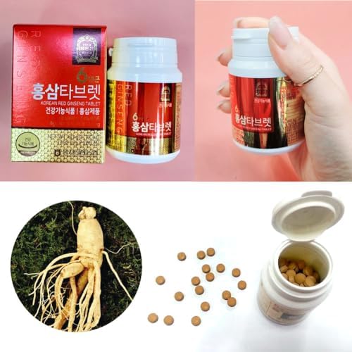 Authentic 6years Korean Red Ginseng - 300mg X 200 Tablets - Healthy Immune Support, Improving Blood Flow and Memory - 100% Red Ginseng Extract