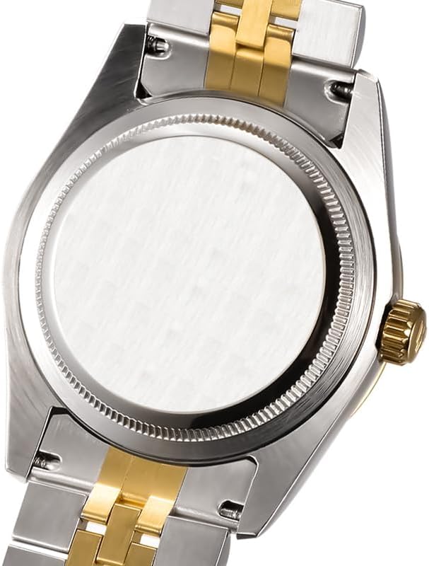 41MM Men's Gold Plated Stainless Steel Waterproof Quartz Watch Luxury Wristwatch with Date Week Display