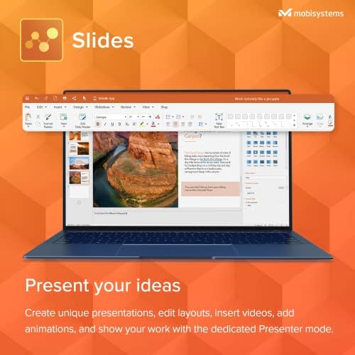 OfficeSuite Home & Business - Lifetime License - Documents, Sheets, Slides, PDF, Mail & Calendar for Windows | 1 PC | Physical Activation Card