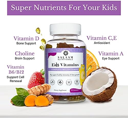 Salaam Nutritionals - Multivitamins, Multivitamins for Kids, Gummy Vitamins with 13 Essential Vitamins + Minerals, Bone and Immunity Support, 90 Count, 1 Pack
