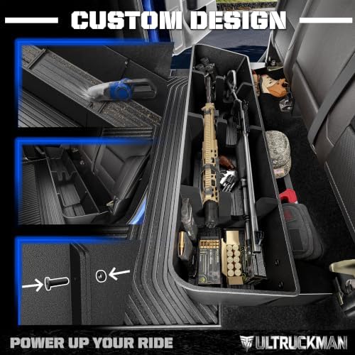 Under Seat Storage Box for F-150 Crew Cab & Super Duty 2015-2026 | Foam-cut for long gear. Hidden. Waterproof. No-drill. ULTRUCKMAN — Built for the Haul.