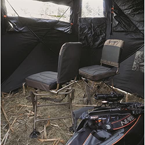 Guide Gear Huntrite 360 Swivel Hunting Blind Chair, 300 Pound Capacity, Folding, Lightweight, Portable, Padded Cushion Hunting Seat