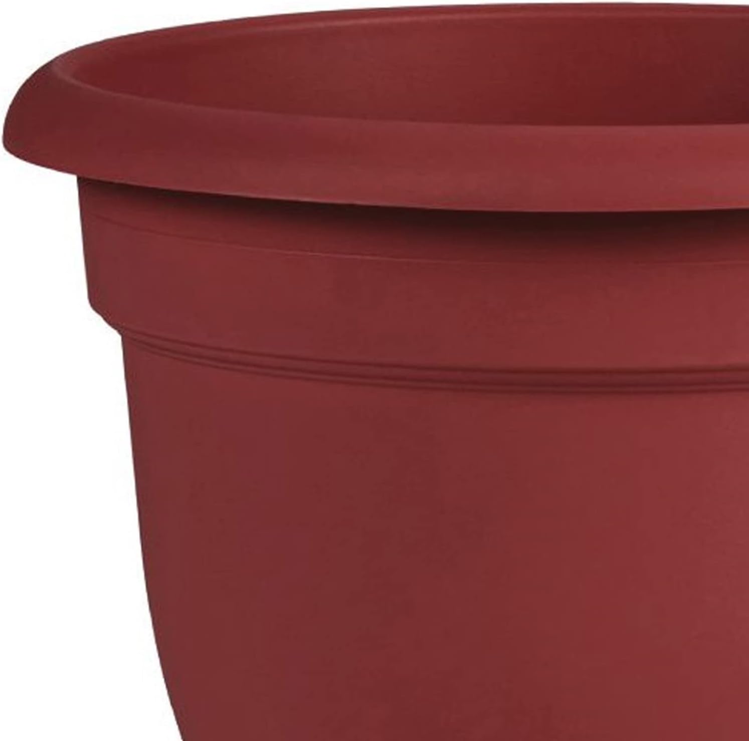 Bloem Ariana Pot Planter: 16" - Black - Durable Resin Pot, for Indoor and Outdoor Use, Gardening, Self Watering Disk Included, 6 Gallon Capacity