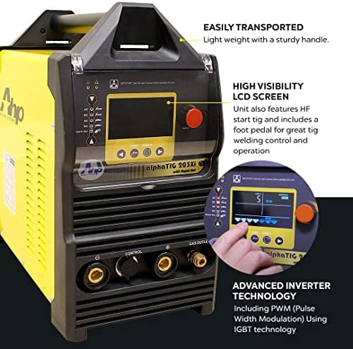 NEW 2024 AHP AlphaTIG 203Xi Amp IGBT AC DC Tig/Stick Welder with PULSE 110/220v 3 YEARS WARRANTY