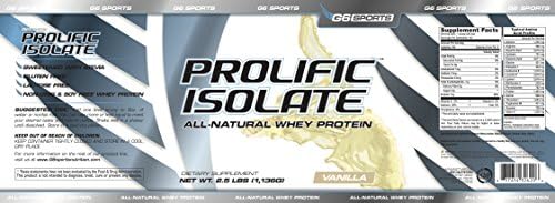 Nutrition Prolific Isolate All Natural Whey Protein Isolate (Gluten Free, Lactose Free, Stevia Sweetened, 25g Protein, 100 Calories) – 2.5lb Jar – Chocolate
