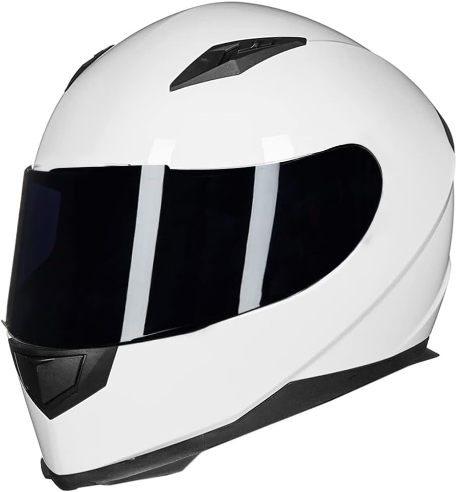 ILM Full Face Motorcycle Street Bike Helmet with Removable Winter Neck Scarf + 2 Visors DOT Model ILM-313
