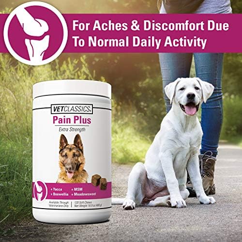 Pain Plus Extra Strength Health Supplement for Dogs - 120 Chewable Tablets