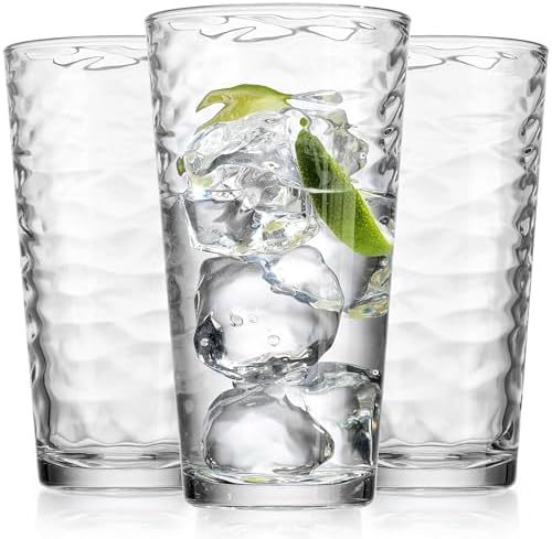 Glaver's Drinking Glasses Set of 10 Highball Glass Cups
