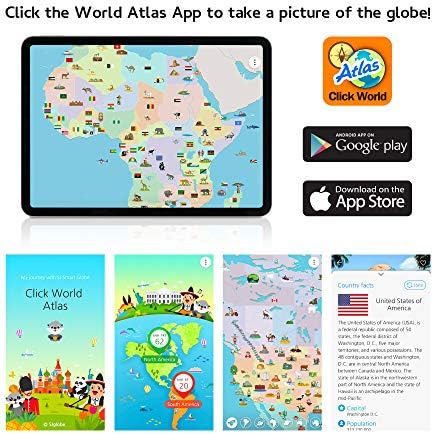 Interactive 10" Globe for Children with Stand (DIY) - App-Compatible, 400 Wonders, 1000+ Facts, LED Constellations, STEM Globe