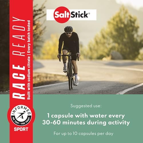 SaltStick Electrolytes with Caffeine - Salt Pills and Electrolytes for Running, Hydration, Leg Cramps Relief, Sports Recovery, Hiking Essentials - Salt, Magnesium, Potassium, Vitamin D3 - 100 Count | Electrolyte capsules to replace what you lose in sweat…