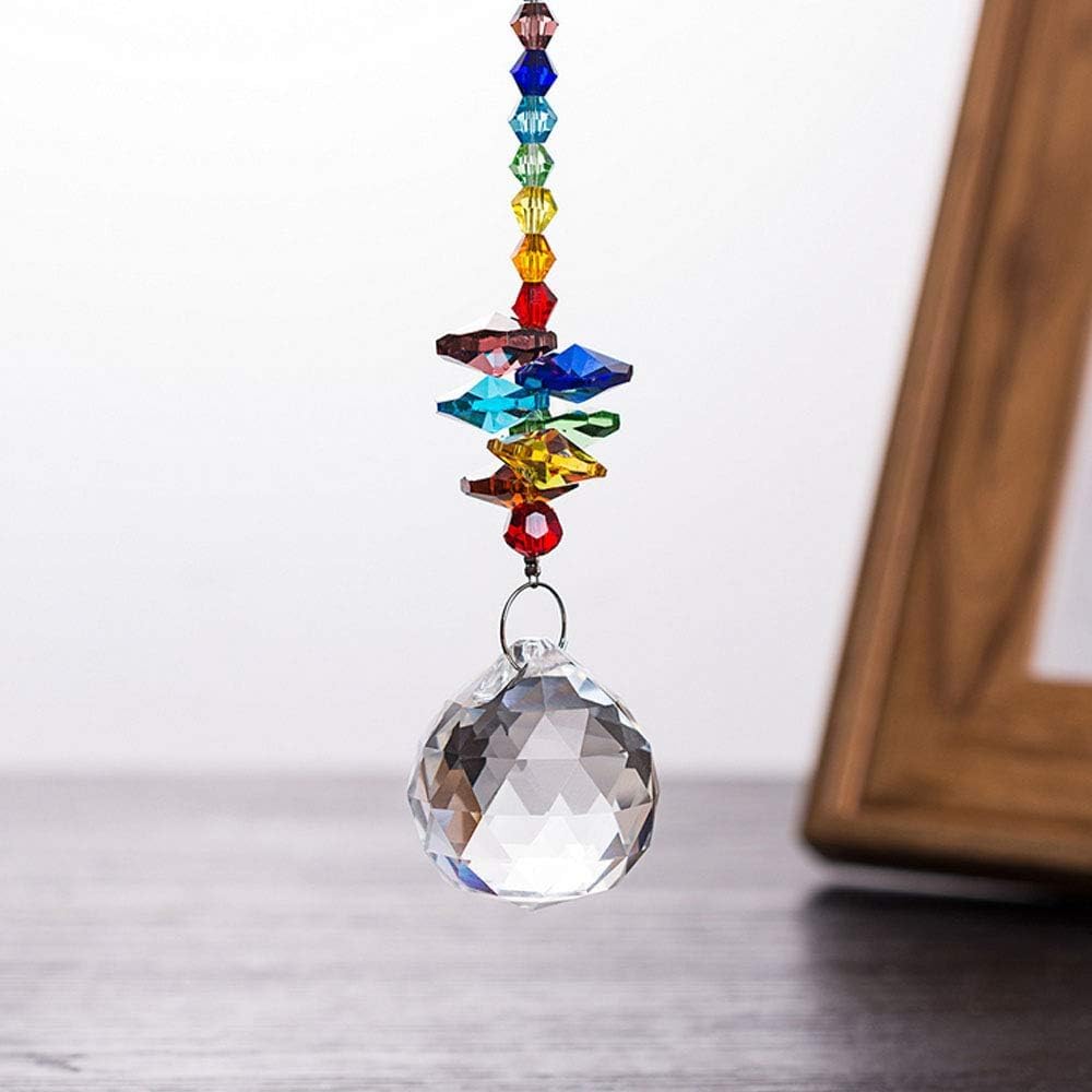 12 Pcs Crystal Ball Prism Suncatcher 30mm Rainbow Pendants Maker | Clear Glass Crystal Ball Prism, Hanging Crystals Prisms for Windows, for Feng Shui