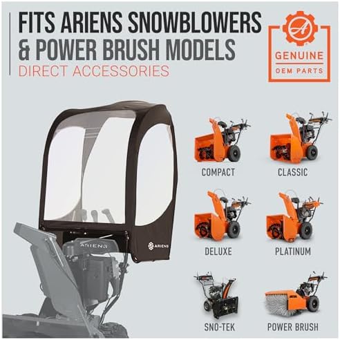 Ariens Snow Cab Enclosure Kit for 2-Stage Snowblowers, Fits SNO-THRO and Power Brush Models, Weatherproof Cover with Steel Frame for Winter Protection