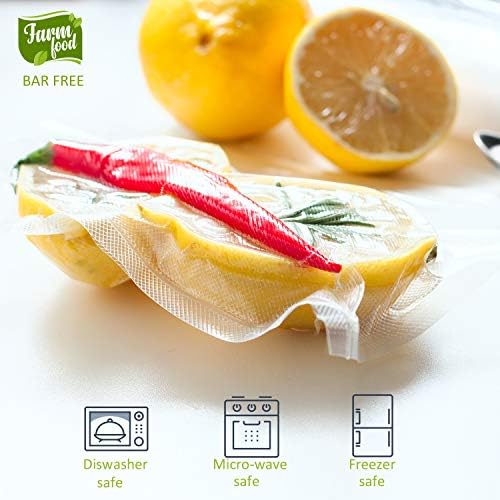 POTANE 6 Pack 11"x20'(3Rolls) and 8"x20' (3Rolls)Thickened Vacuum Sealer Bags, Smell-Proof, Puncture Prevention, Heavy duty for POTANE, Food Saver