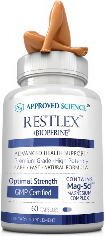 Approved Science Restlex for Restless Legs – Magnesium Glycinate for Calm Legs and Restful Legs – Natural Itching, Crawling