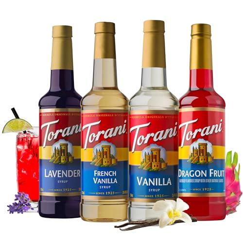 Torani Syrup Variety Pack, Soda Flavors, 25.4 Ounces (Set of 4)