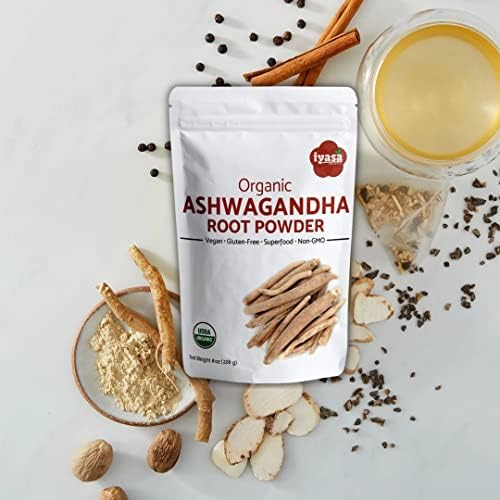 Iyasa Holistics Organic Ashwagandha Powder 16 oz – Natural Superfood Powder to Support Calm