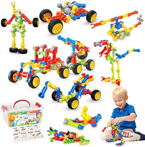 Huaker STEM Building Toys for 3 4 5 6 7 8 Year Old Boys Girls Birthday Gift