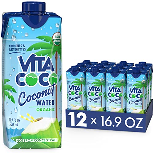 Vita Coco Organic Coconut Water, Original, 16.9 Oz (Pack of 12)